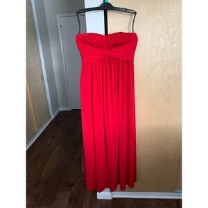 Strapless Long Red Dress